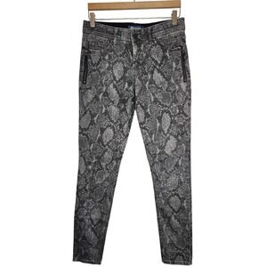 Democracy "Ab" Solution Women's 4 Snakeskin Skinny‎ Denim Grey